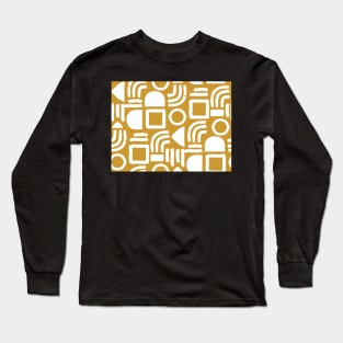 Gold Minimal Solid Geometry Long Sleeve T-Shirt